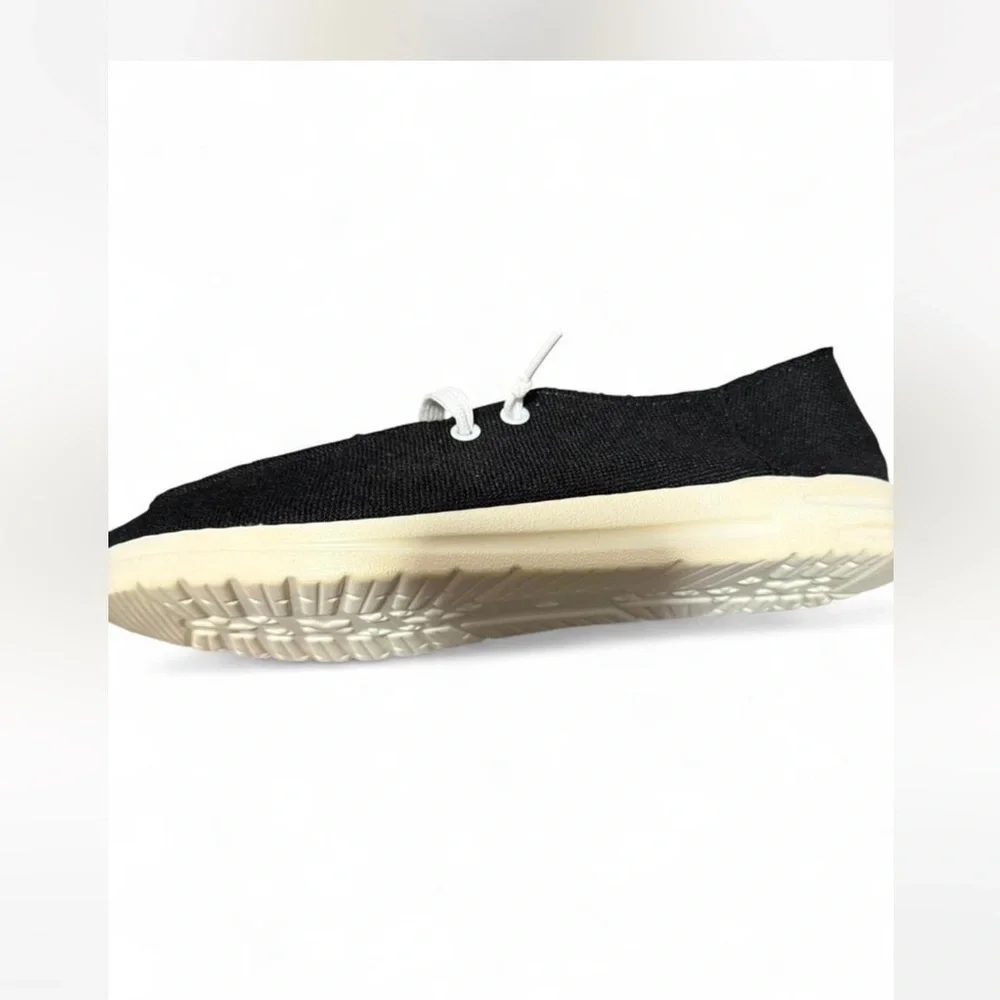 black canvas slip-on shoes women’s size 8